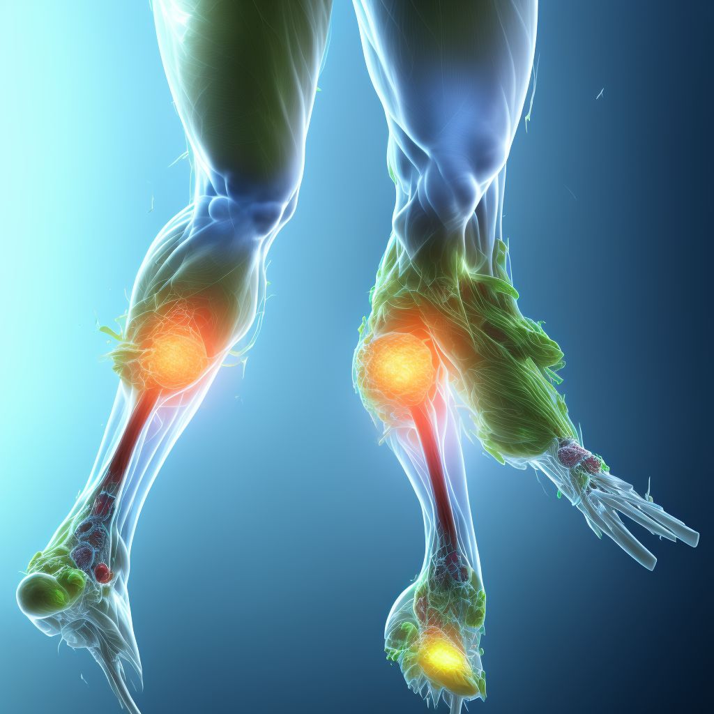 Injury of peroneal nerve at lower leg level, unspecified leg digital illustration