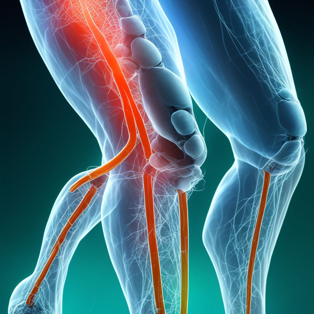 Injury of cutaneous sensory nerve at lower leg level, unspecified leg digital illustration