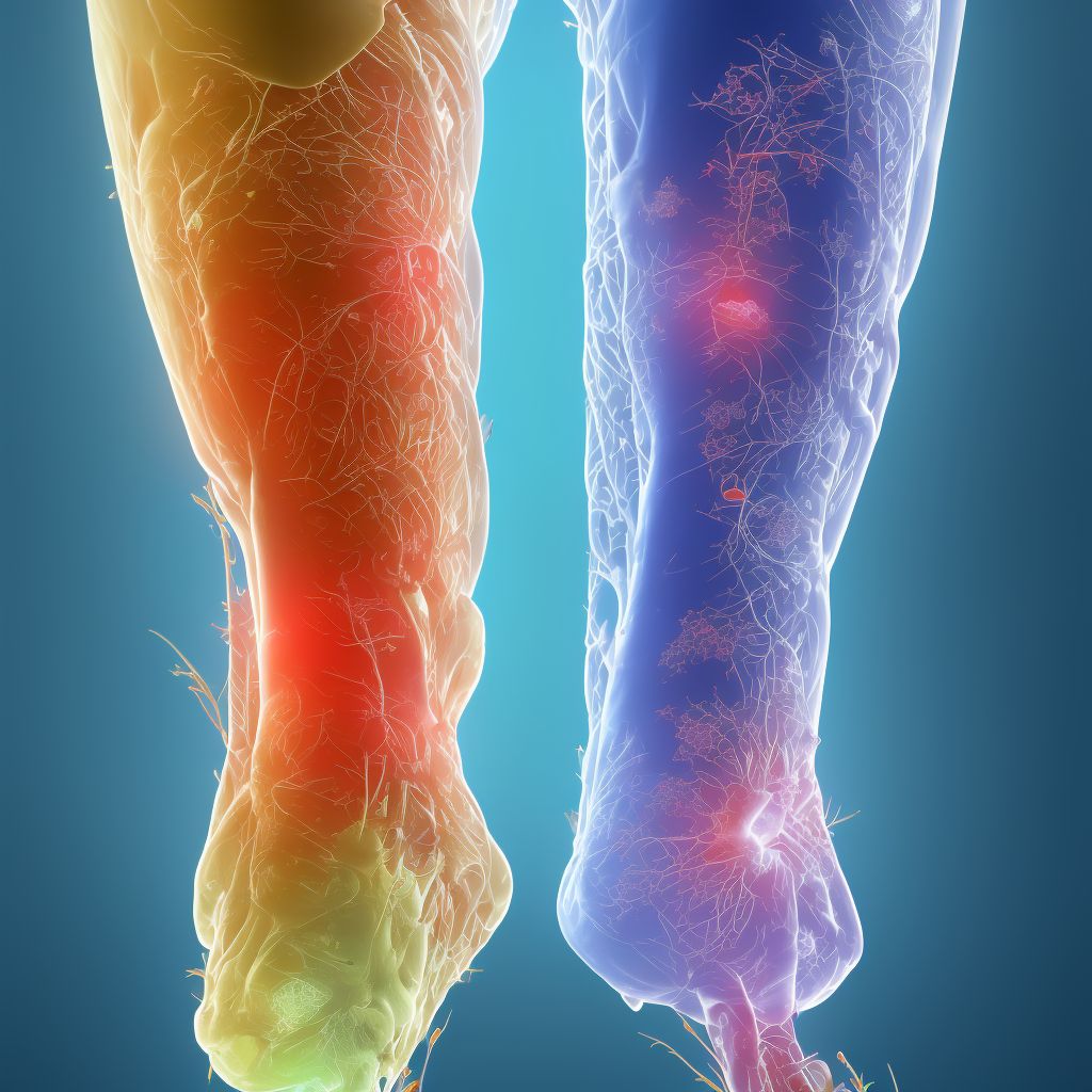 Injury of unspecified nerve at lower leg level, unspecified leg digital illustration