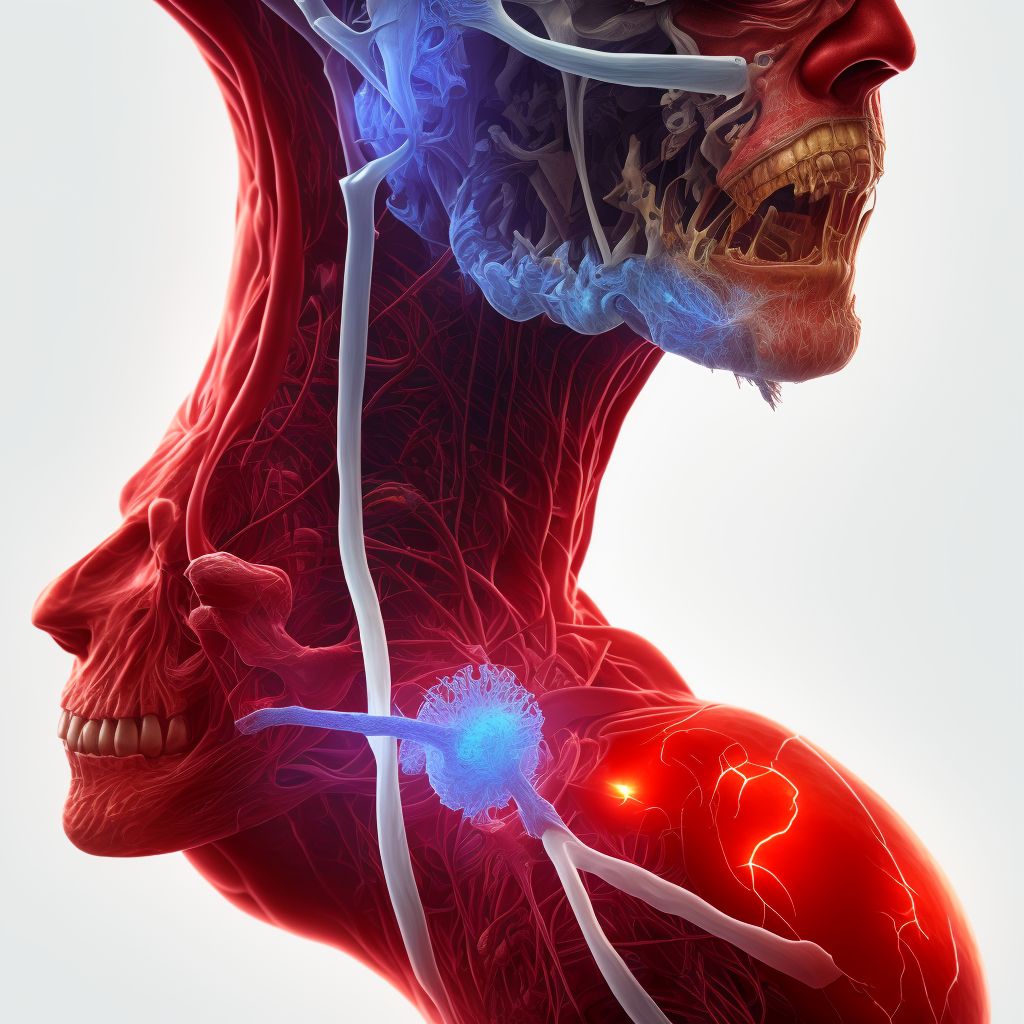 Injury of popliteal artery digital illustration