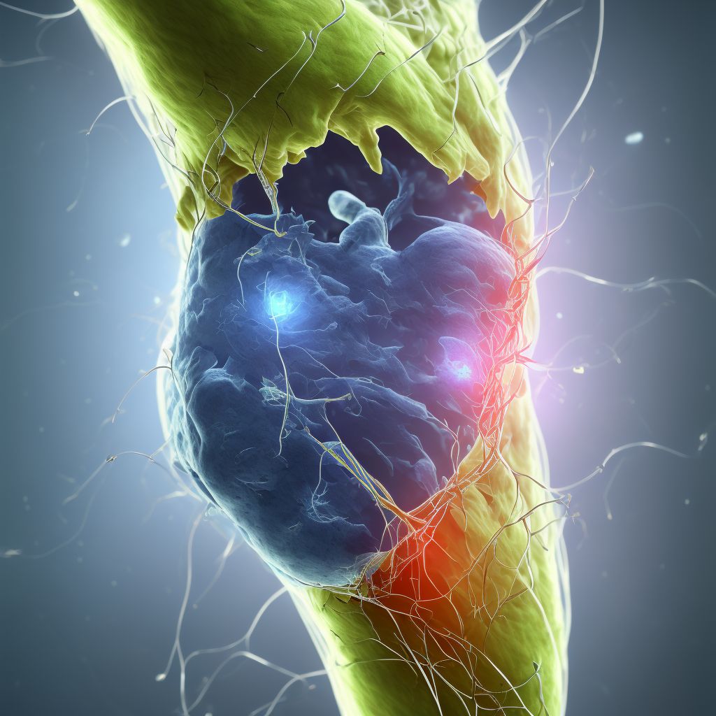 Laceration of popliteal artery, unspecified leg digital illustration