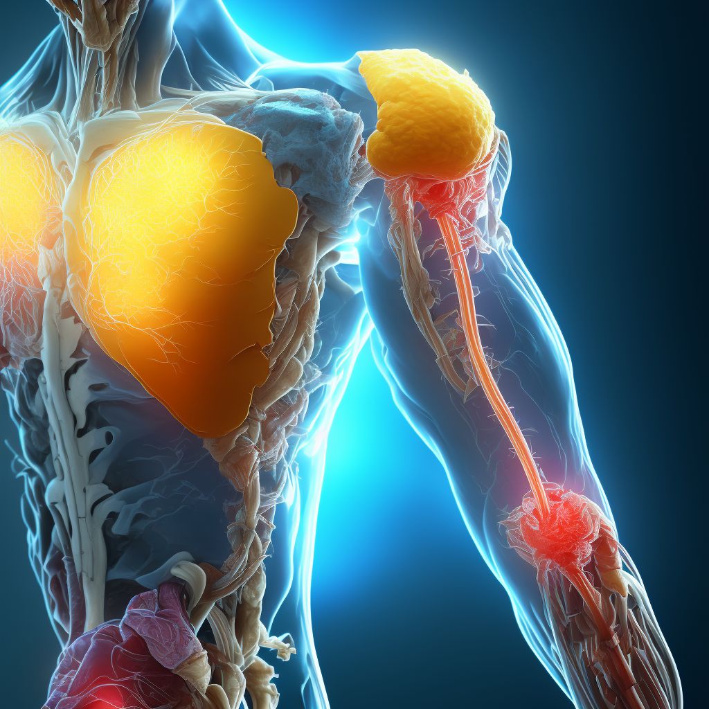 Other specified injury of popliteal artery digital illustration