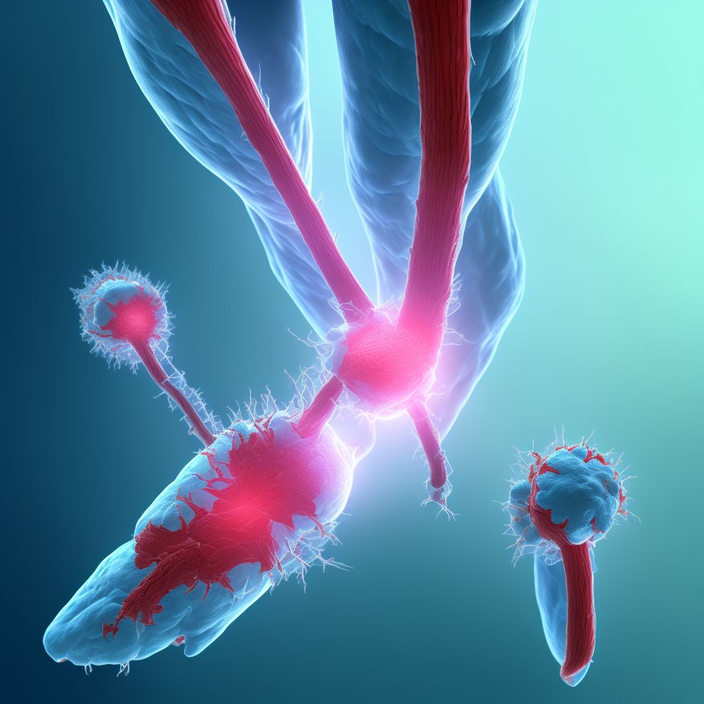 Other specified injury of greater saphenous vein at lower leg level digital illustration