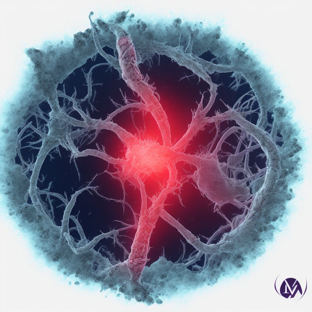 Laceration of lesser saphenous vein at lower leg level, unspecified leg digital illustration