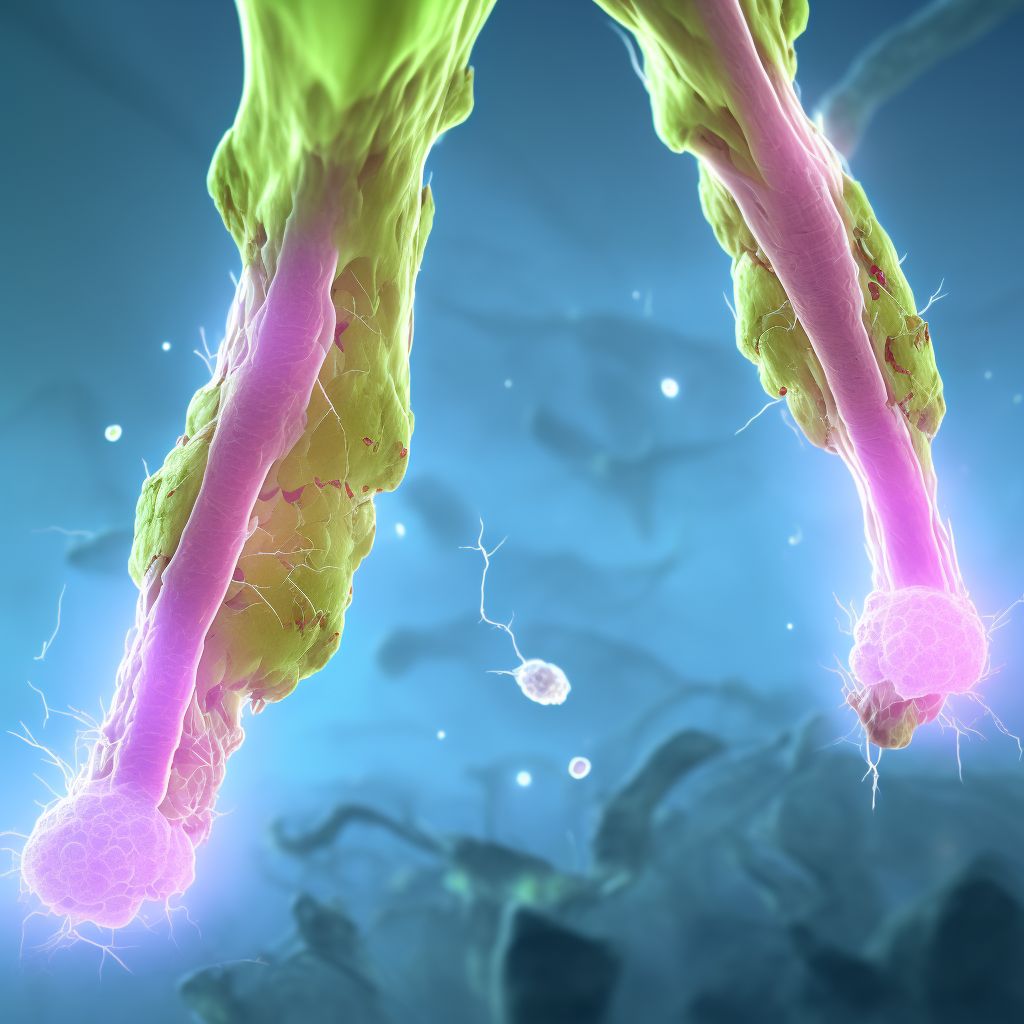 Other specified injury of lesser saphenous vein at lower leg level, unspecified leg digital illustration