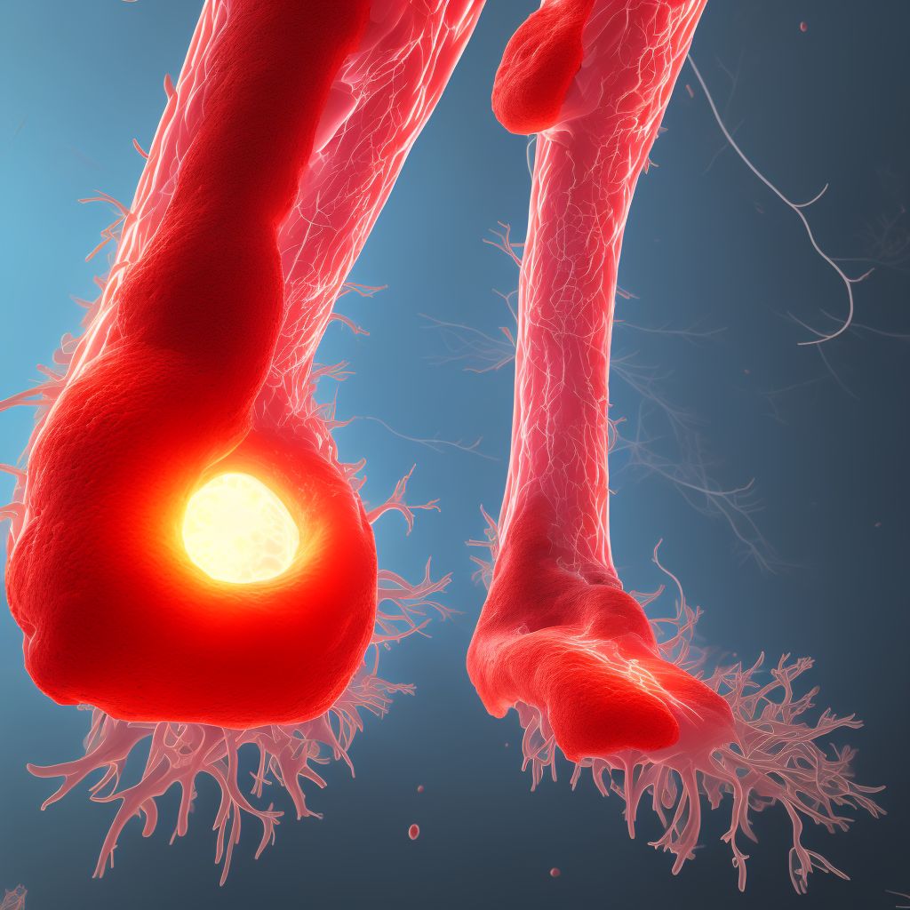 Unspecified injury of other blood vessels at lower leg level, unspecified leg digital illustration