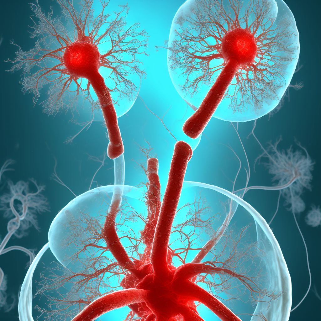 Other specified injury of other blood vessels at lower leg level, right leg digital illustration