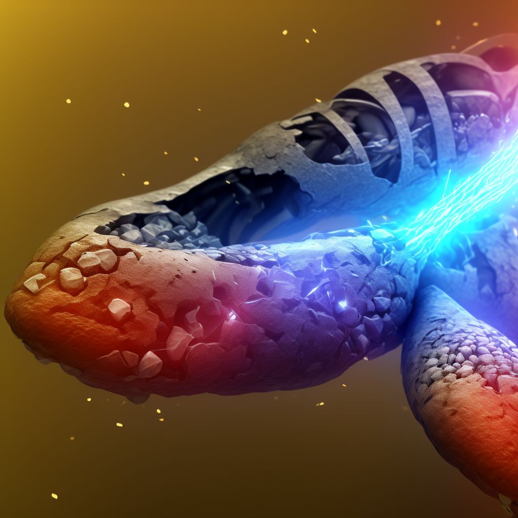 Laceration of unspecified Achilles tendon digital illustration