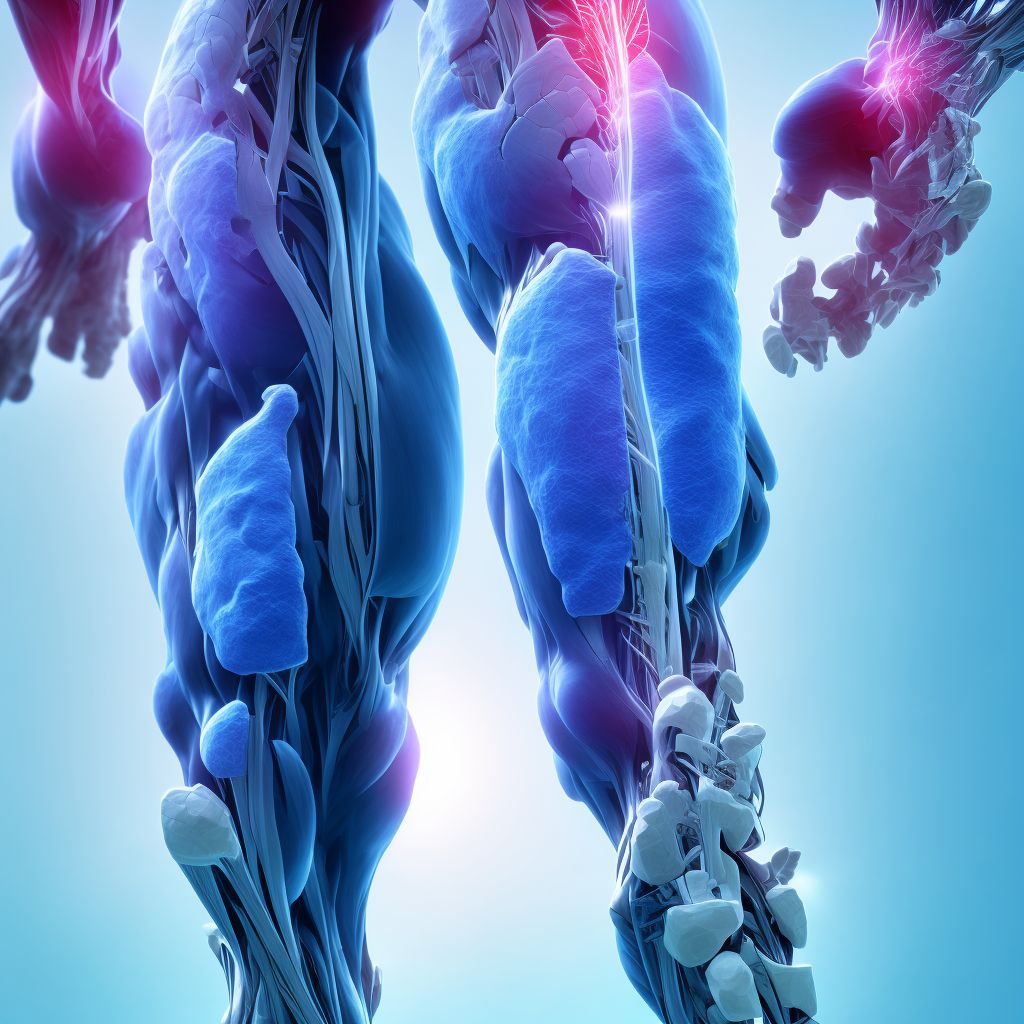 Unspecified injury of muscle(s) and tendon(s) of anterior muscle group at lower leg level, unspecified leg digital illustration