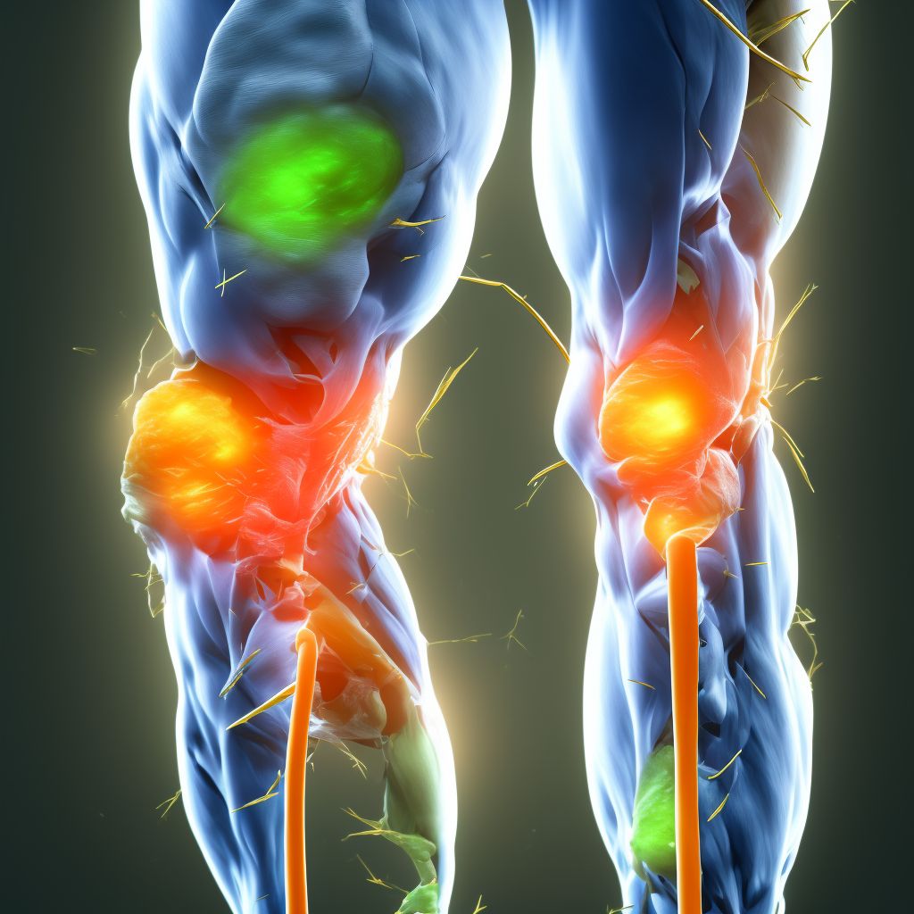 Unspecified injury of muscle(s) and tendon(s) of peroneal muscle group at lower leg level, unspecified leg digital illustration