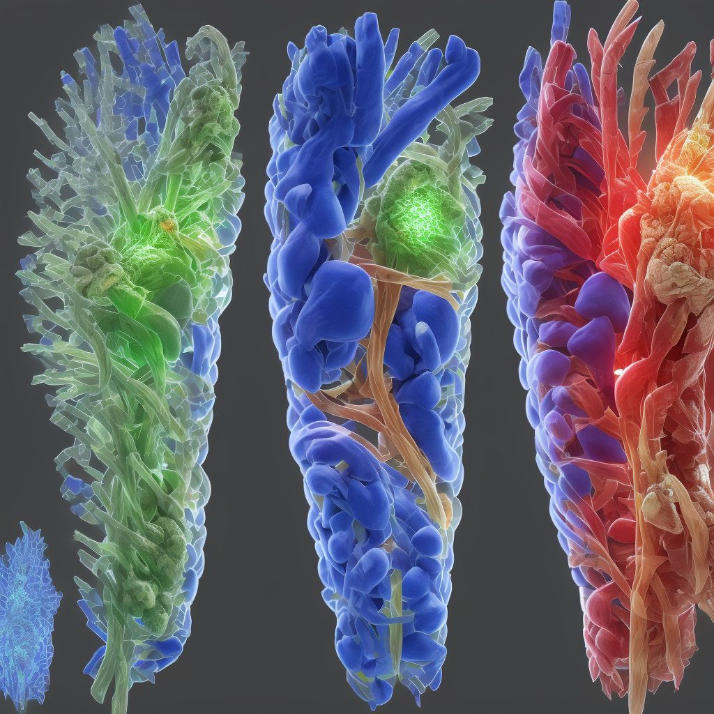 Strain of muscle(s) and tendon(s) of peroneal muscle group at lower leg level, right leg digital illustration