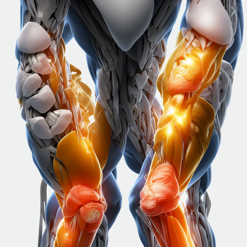 Strain of muscle(s) and tendon(s) of peroneal muscle group at lower leg level, unspecified leg digital illustration