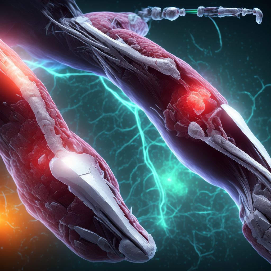 Strain of other muscle(s) and tendon(s) at lower leg level, unspecified leg digital illustration