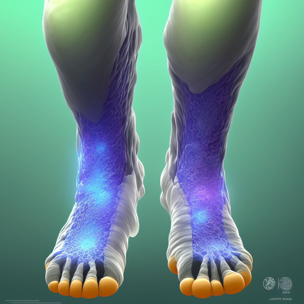 Contusion of left ankle digital illustration