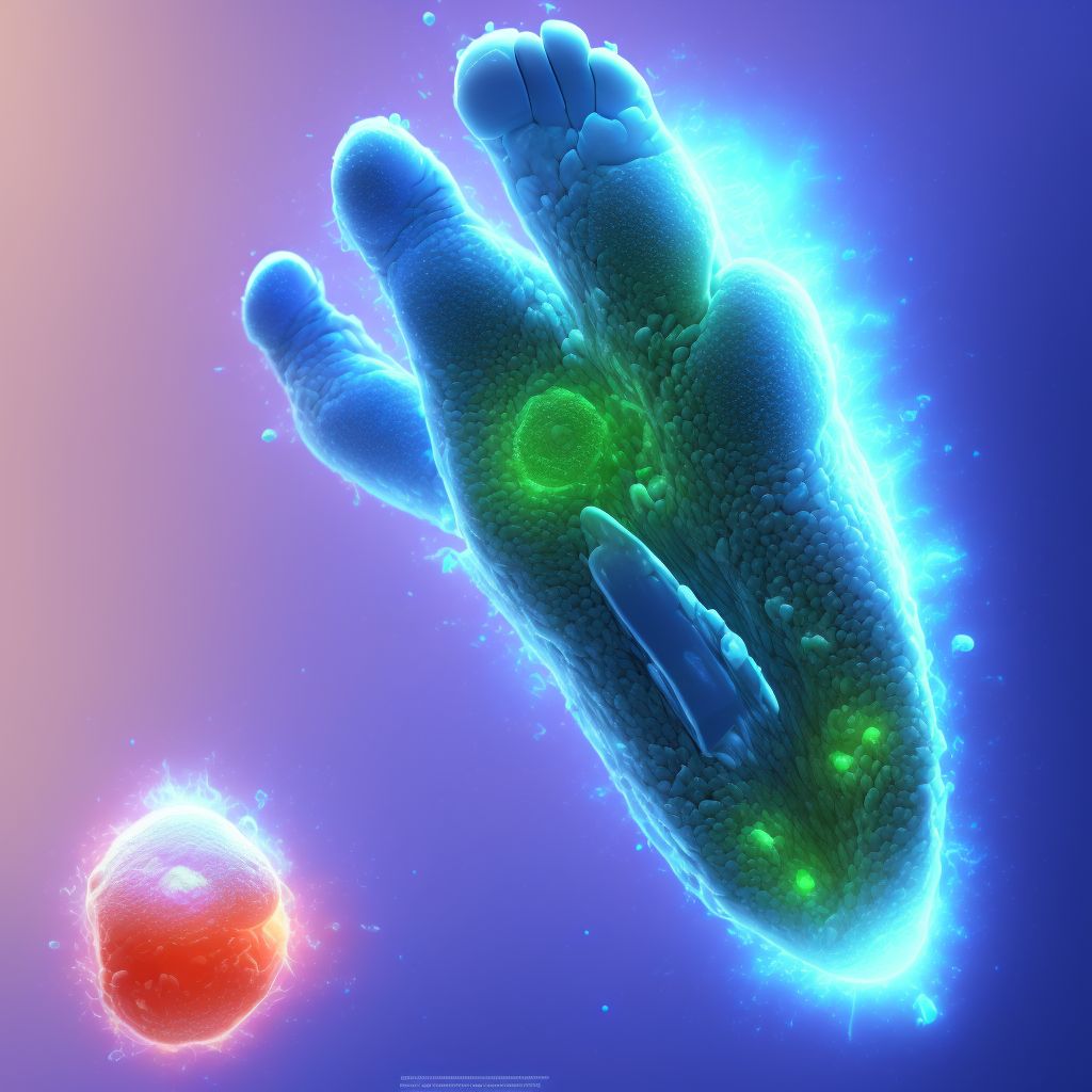 Blister (nonthermal), left great toe digital illustration