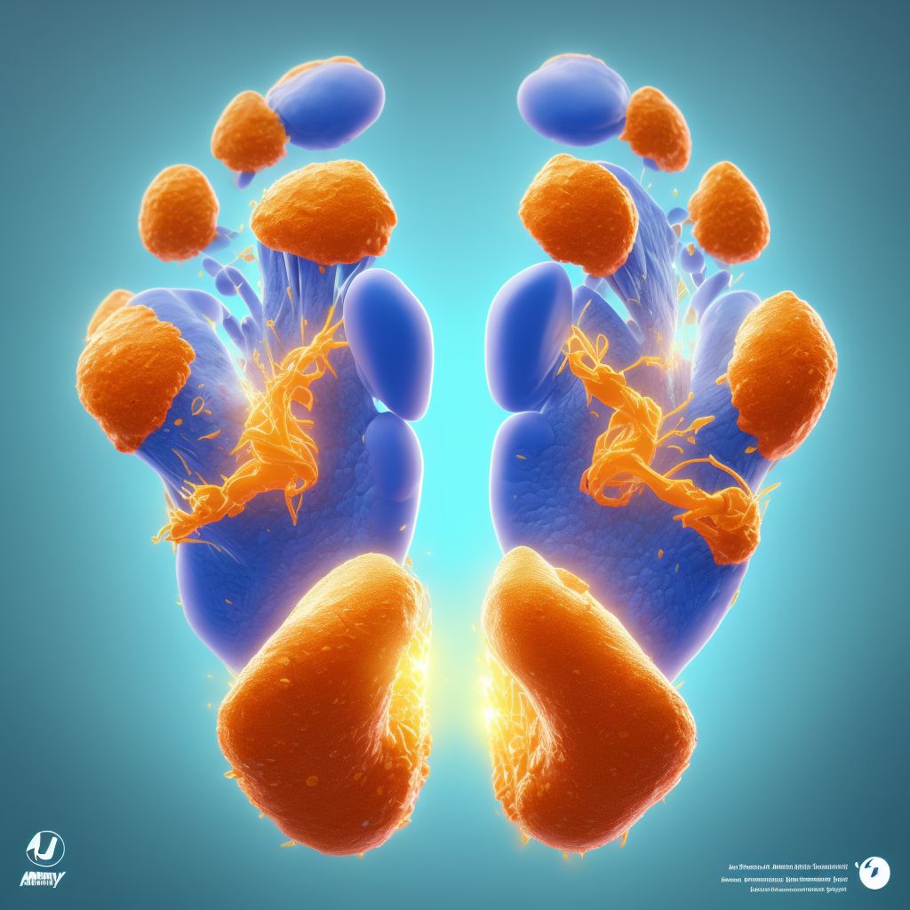 Abrasion, right foot digital illustration