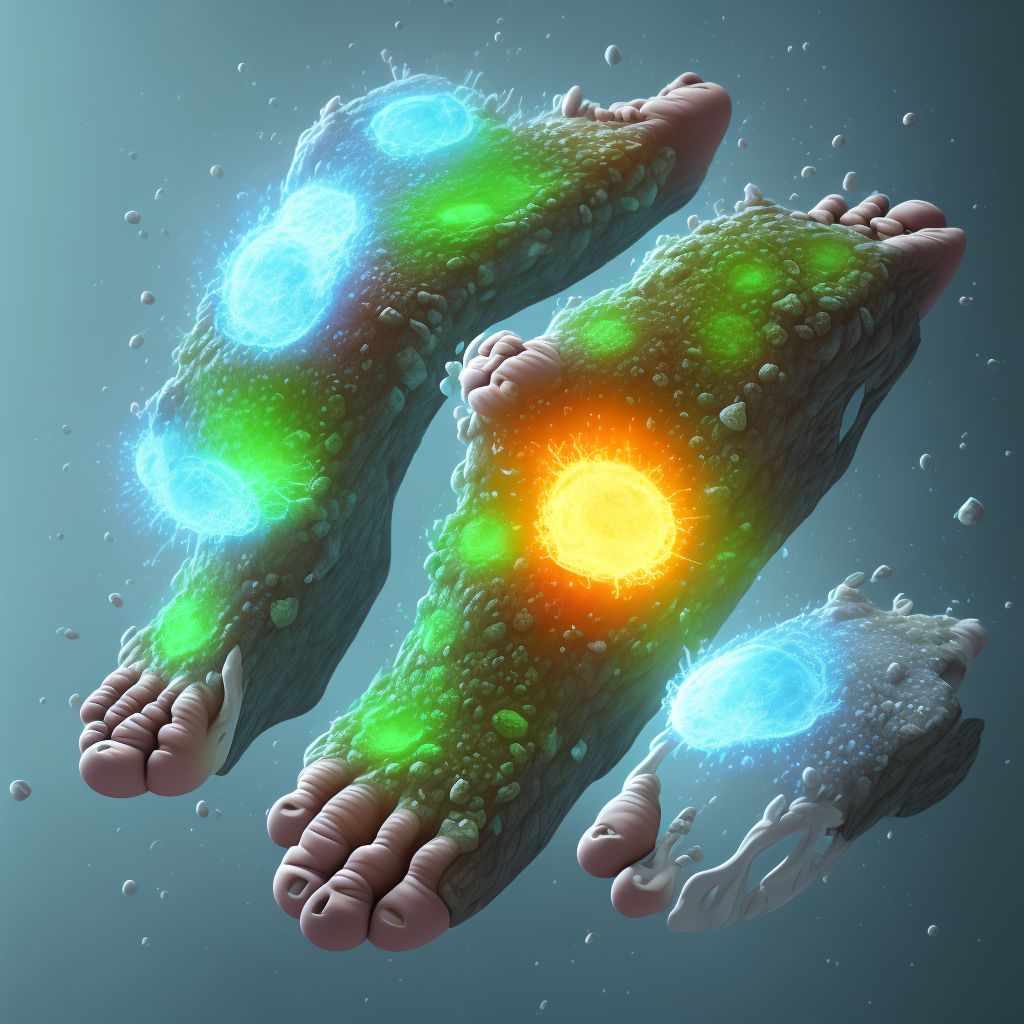 Blister (nonthermal) of foot digital illustration