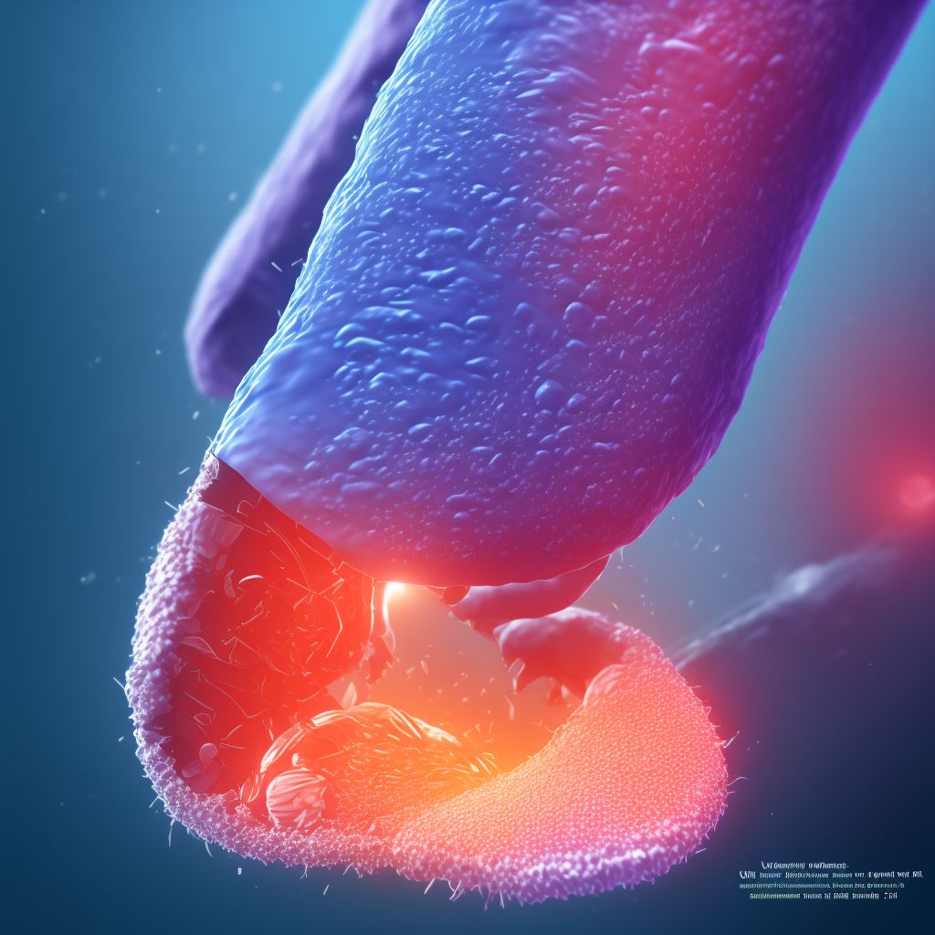 Unspecified open wound, right foot digital illustration