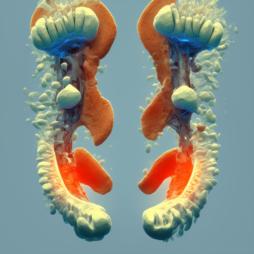 Nondisplaced fracture of body of unspecified calcaneus digital illustration