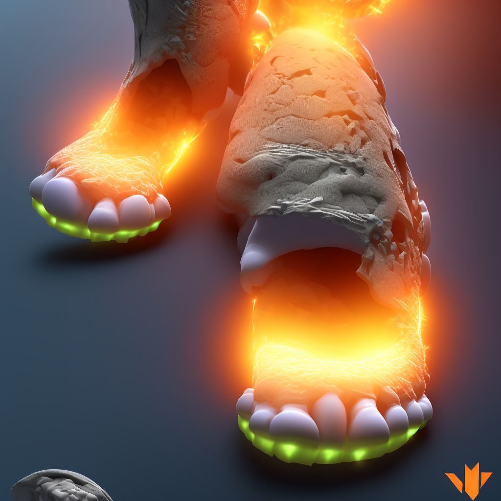 Nondisplaced fracture of medial cuneiform of unspecified foot digital illustration