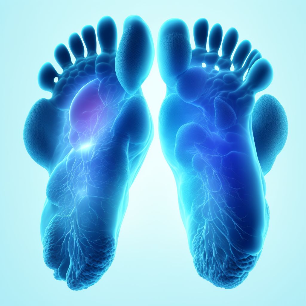 Displaced fracture of first metatarsal bone, unspecified foot digital illustration