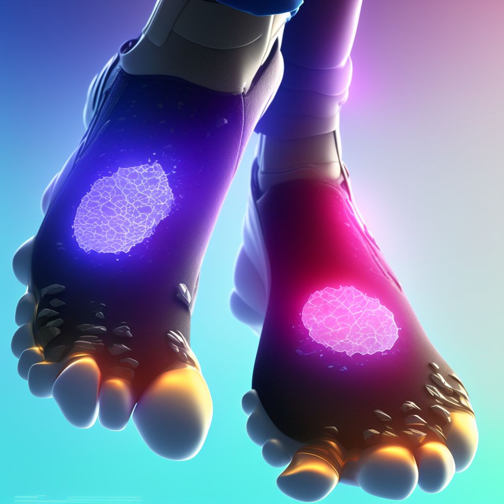 Other fracture of foot, except ankle digital illustration