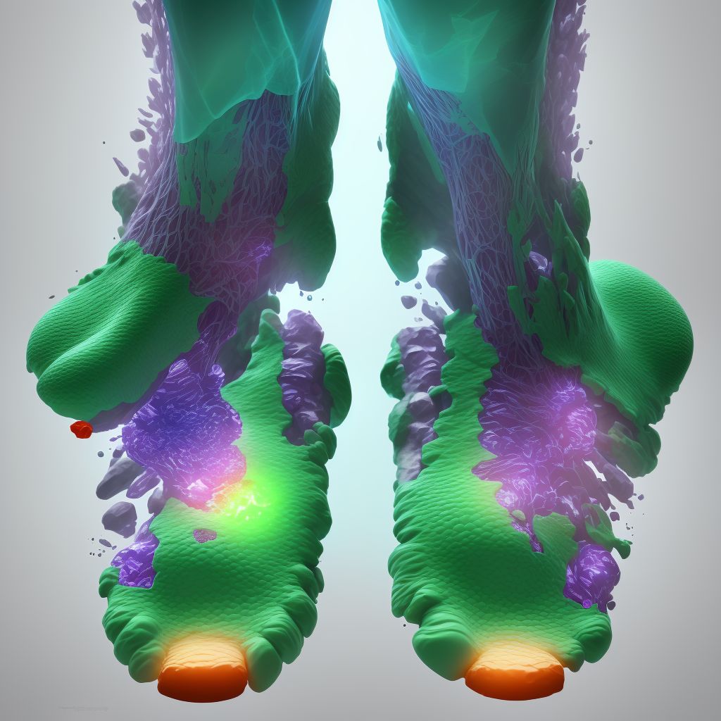 Other fracture of left foot digital illustration