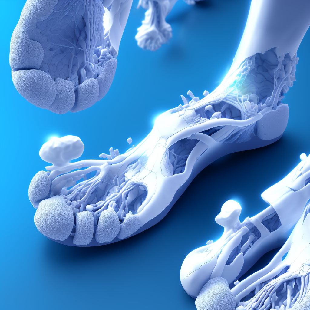 Unspecified fracture of unspecified foot digital illustration