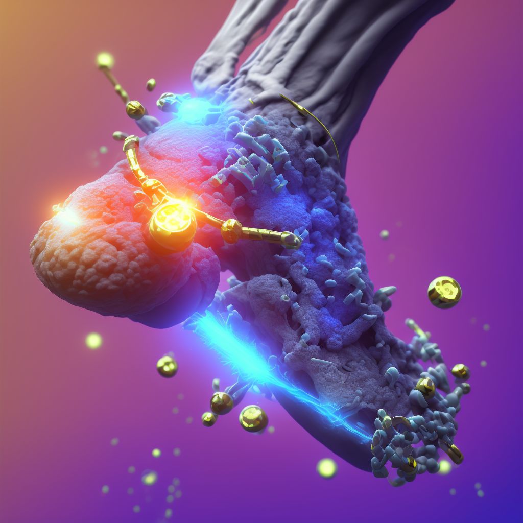 Subluxation of unspecified ankle joint digital illustration