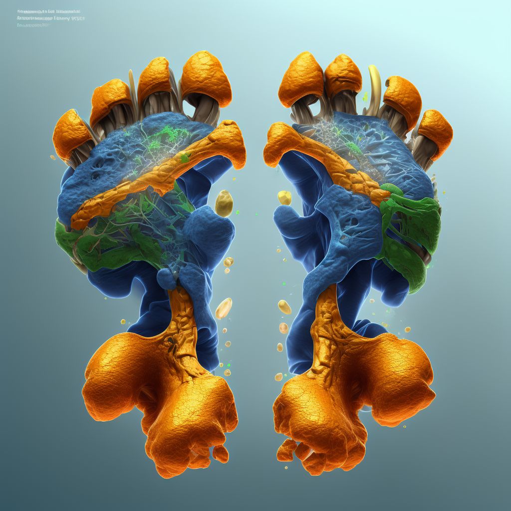 Dislocation of interphalangeal joint of unspecified great toe digital illustration