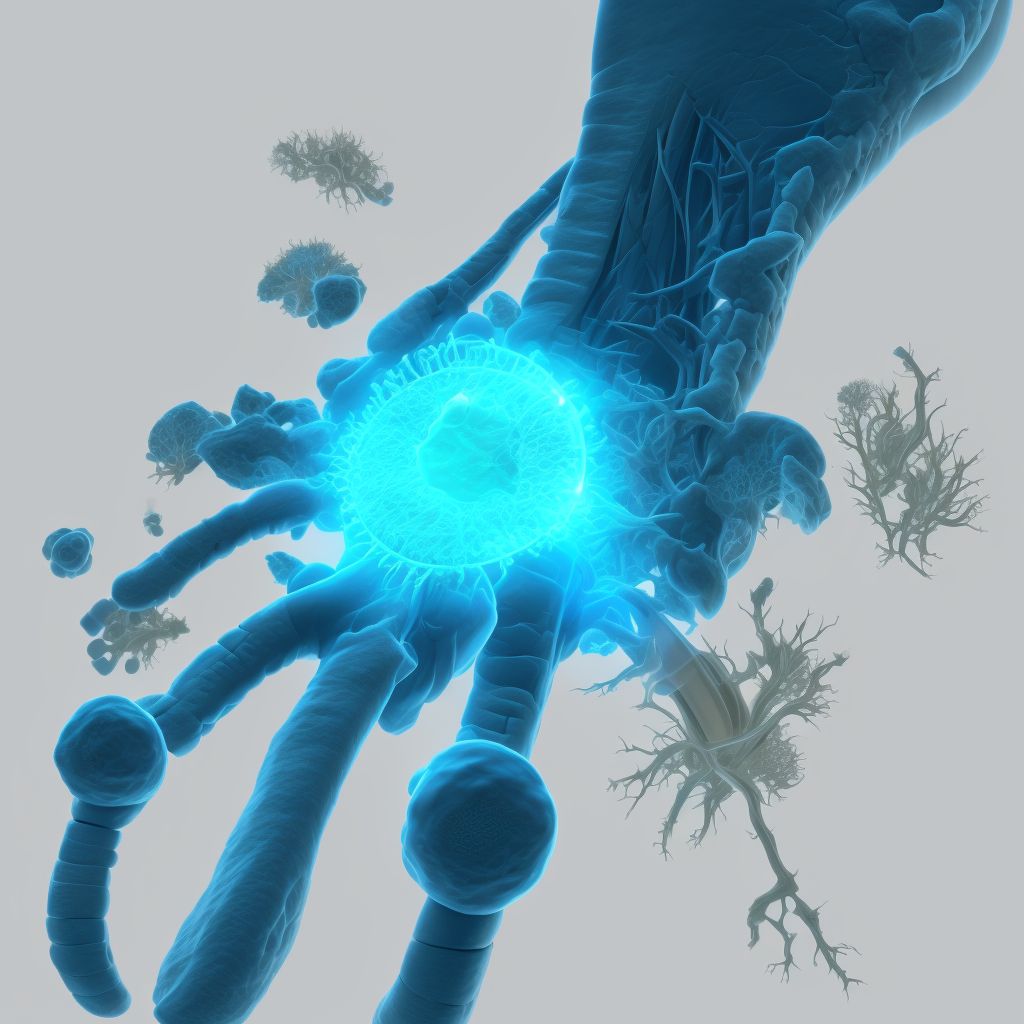 Subluxation of metatarsophalangeal joint of right great toe digital illustration