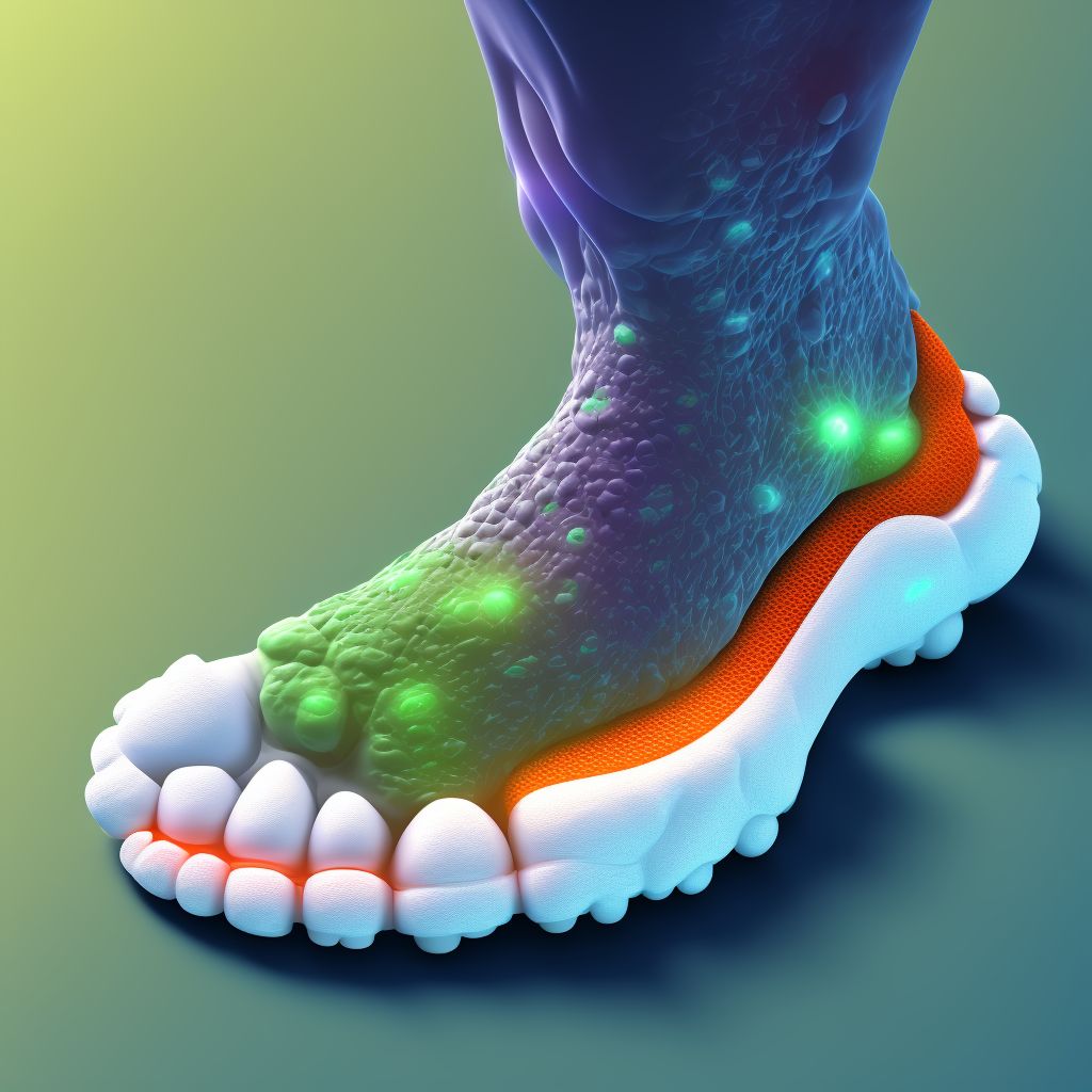 Unspecified subluxation of unspecified foot digital illustration