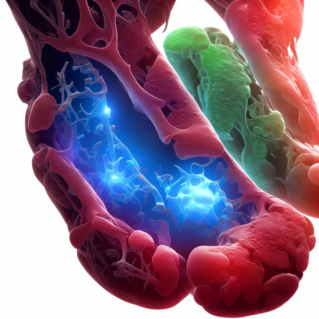 Dislocation of tarsal joint of unspecified foot digital illustration