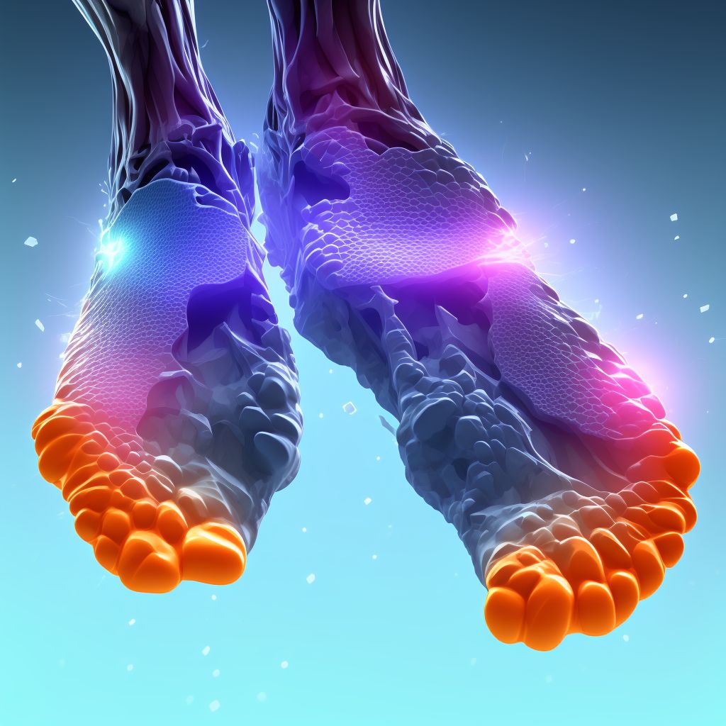 Dislocation of tarsometatarsal joint of unspecified foot digital illustration