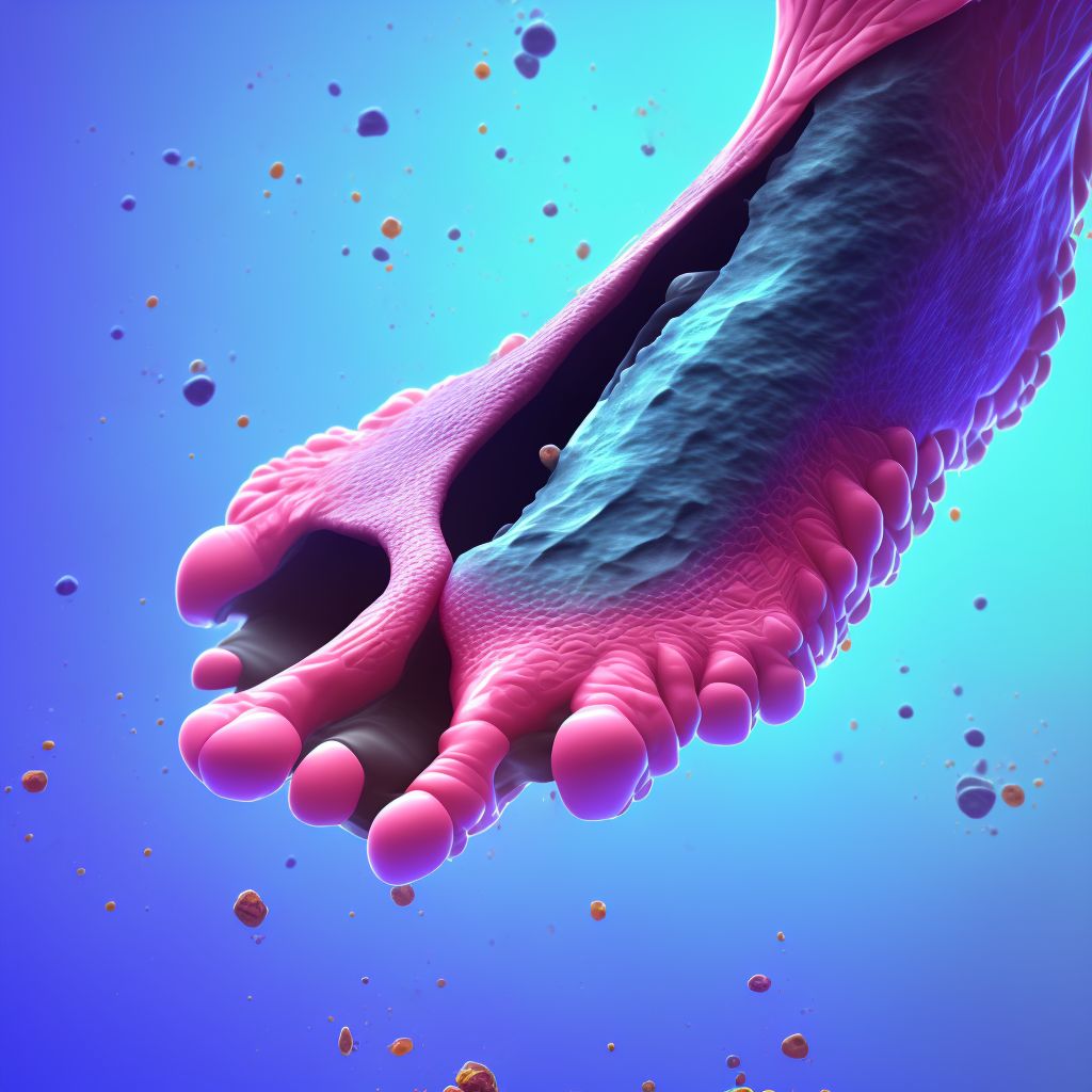 Other dislocation of unspecified foot digital illustration