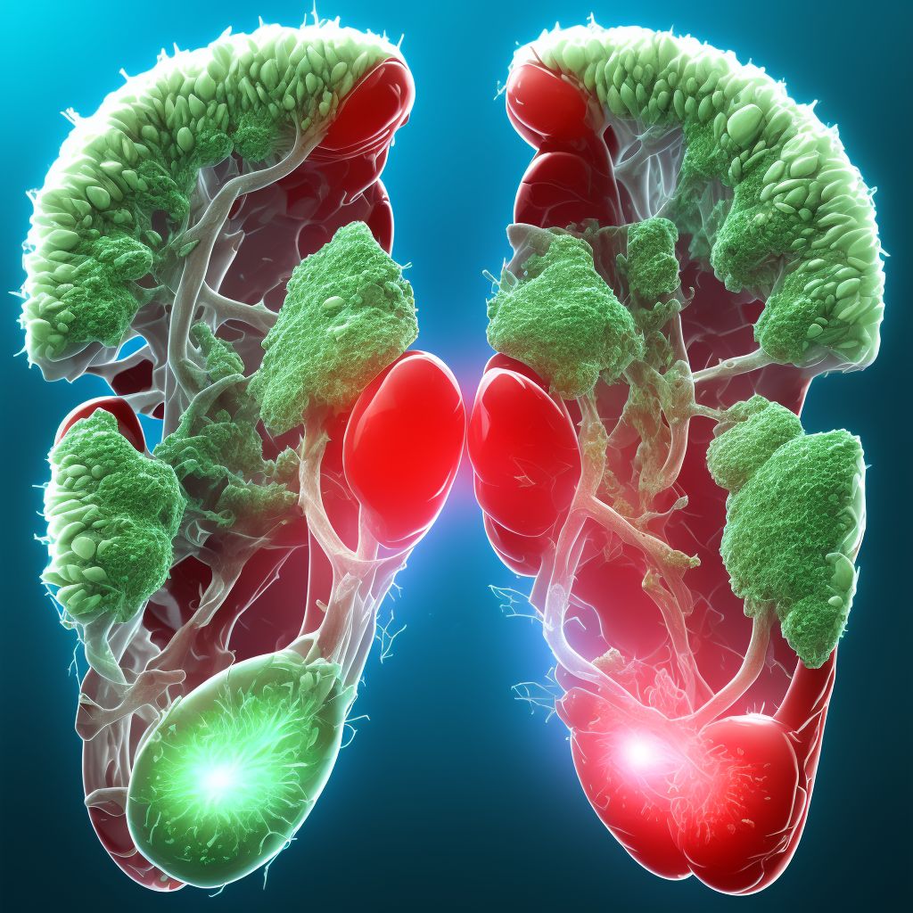 Sprain of interphalangeal joint of unspecified lesser toe(s) digital illustration