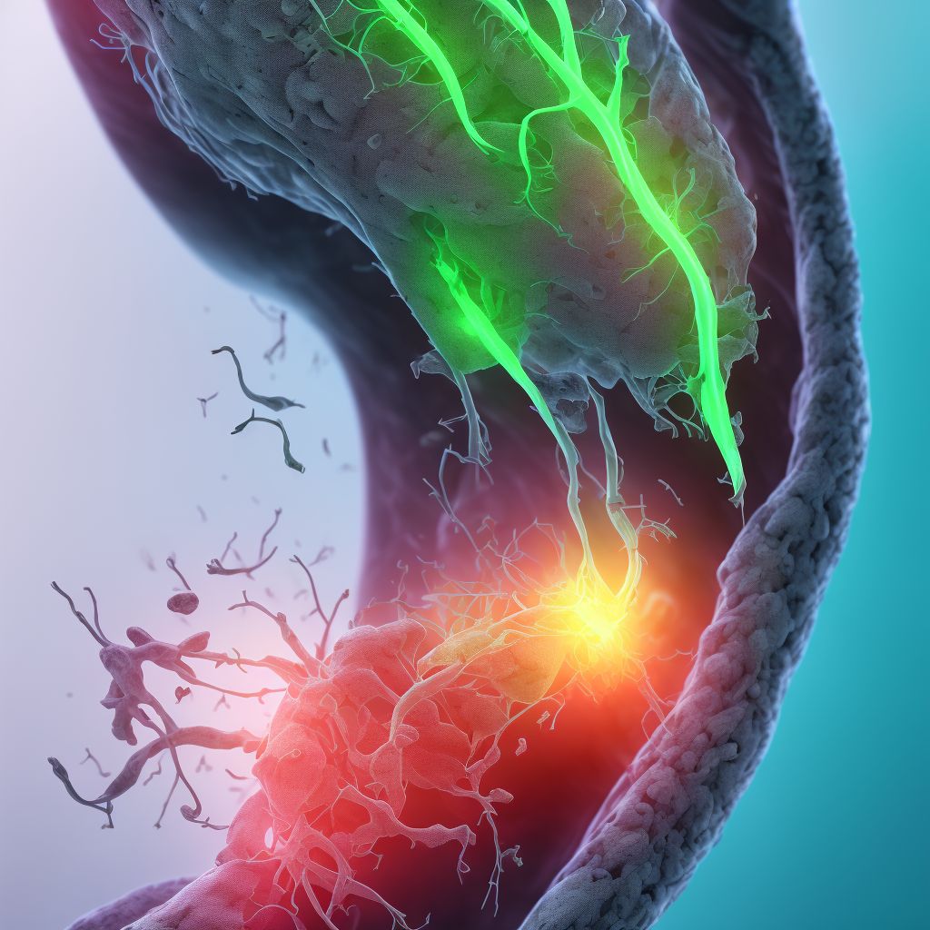 Unspecified injury of plantar artery of left foot digital illustration