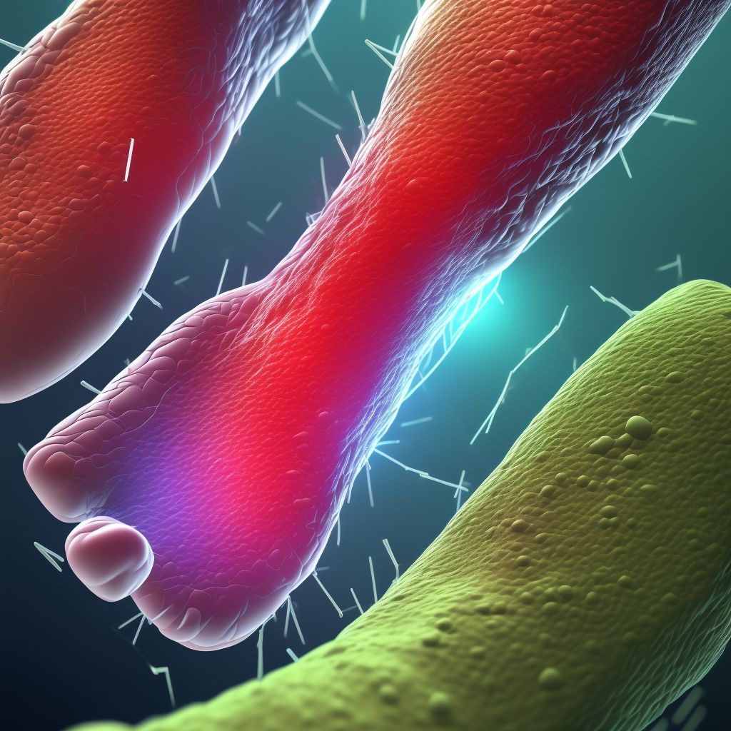 Laceration of plantar artery of unspecified foot digital illustration