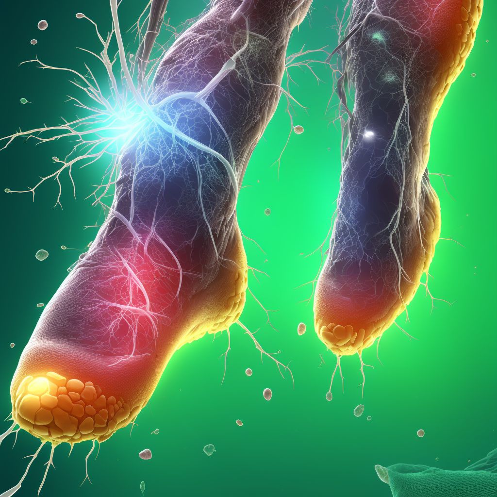 Other specified injury of plantar artery of unspecified foot digital illustration