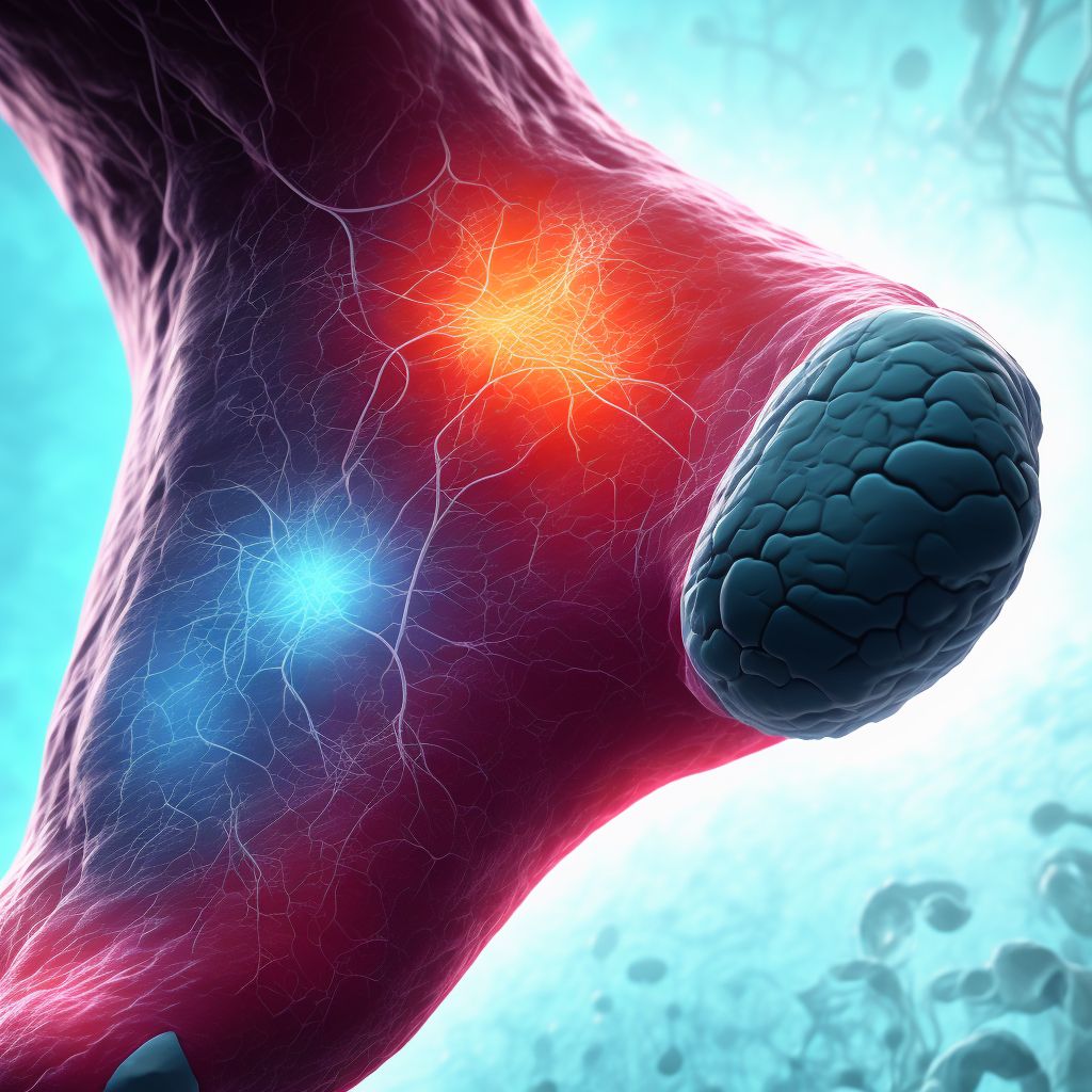 Laceration of dorsal vein of unspecified foot digital illustration