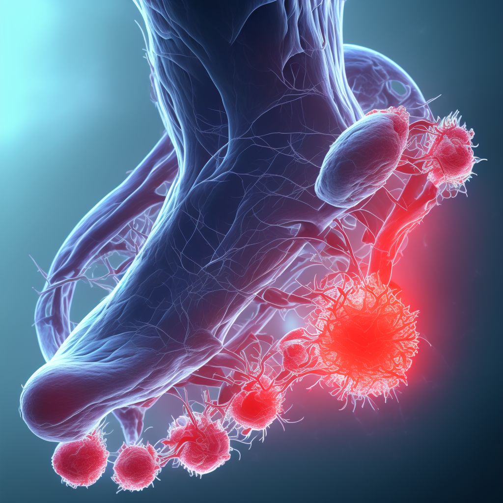 Injury of other blood vessels at ankle and foot level digital illustration