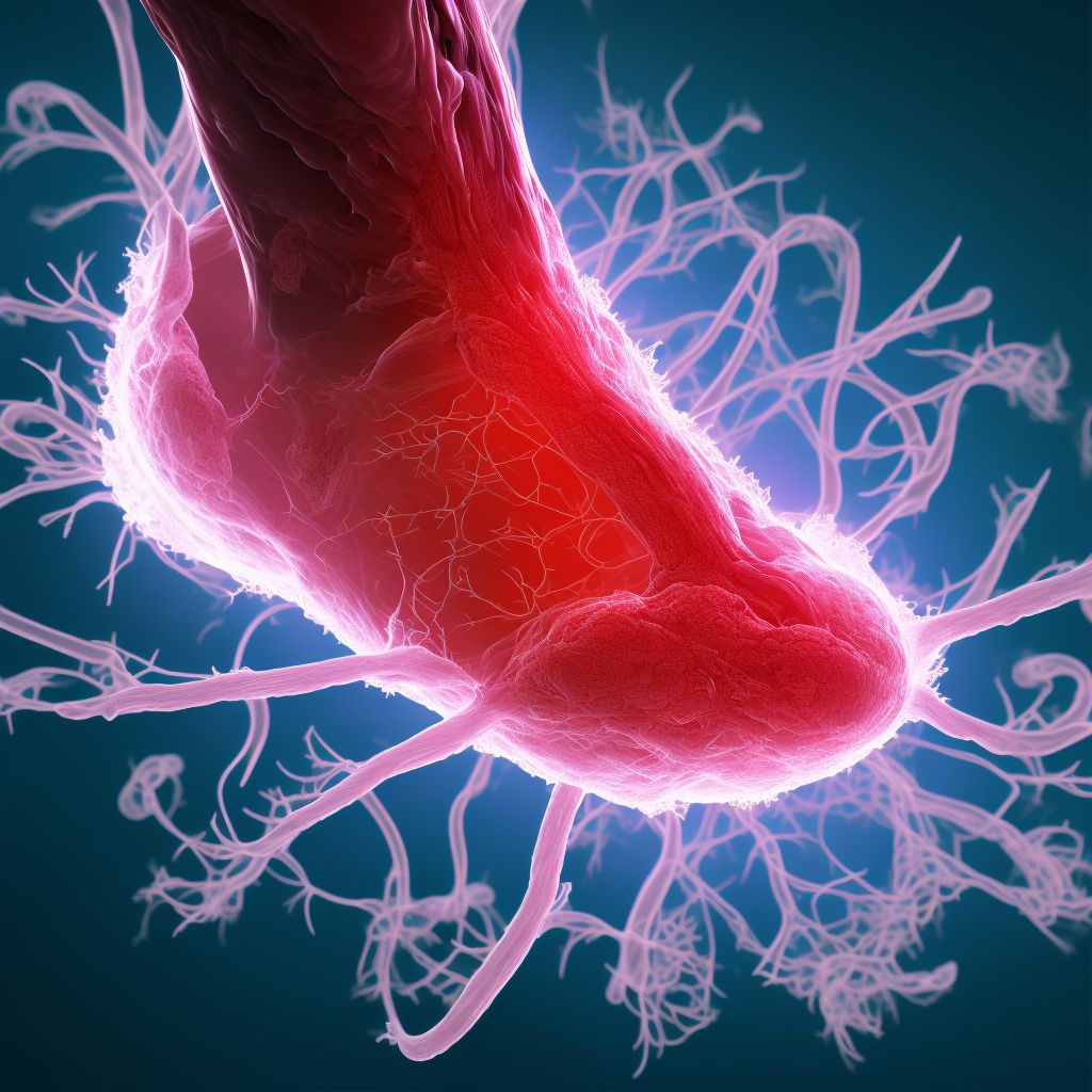 Other specified injury of other blood vessels at ankle and foot level digital illustration