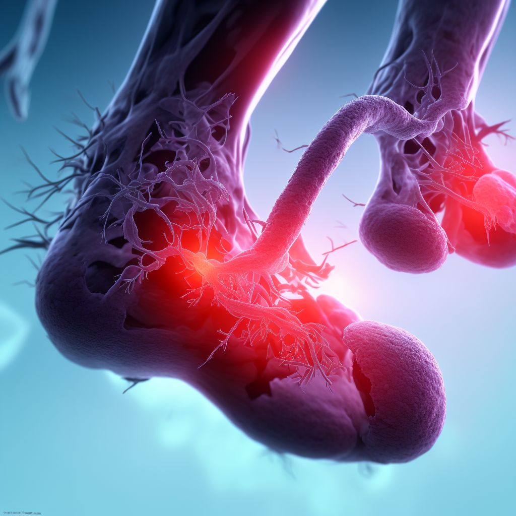 Unspecified injury of unspecified blood vessel at ankle and foot level, left leg digital illustration