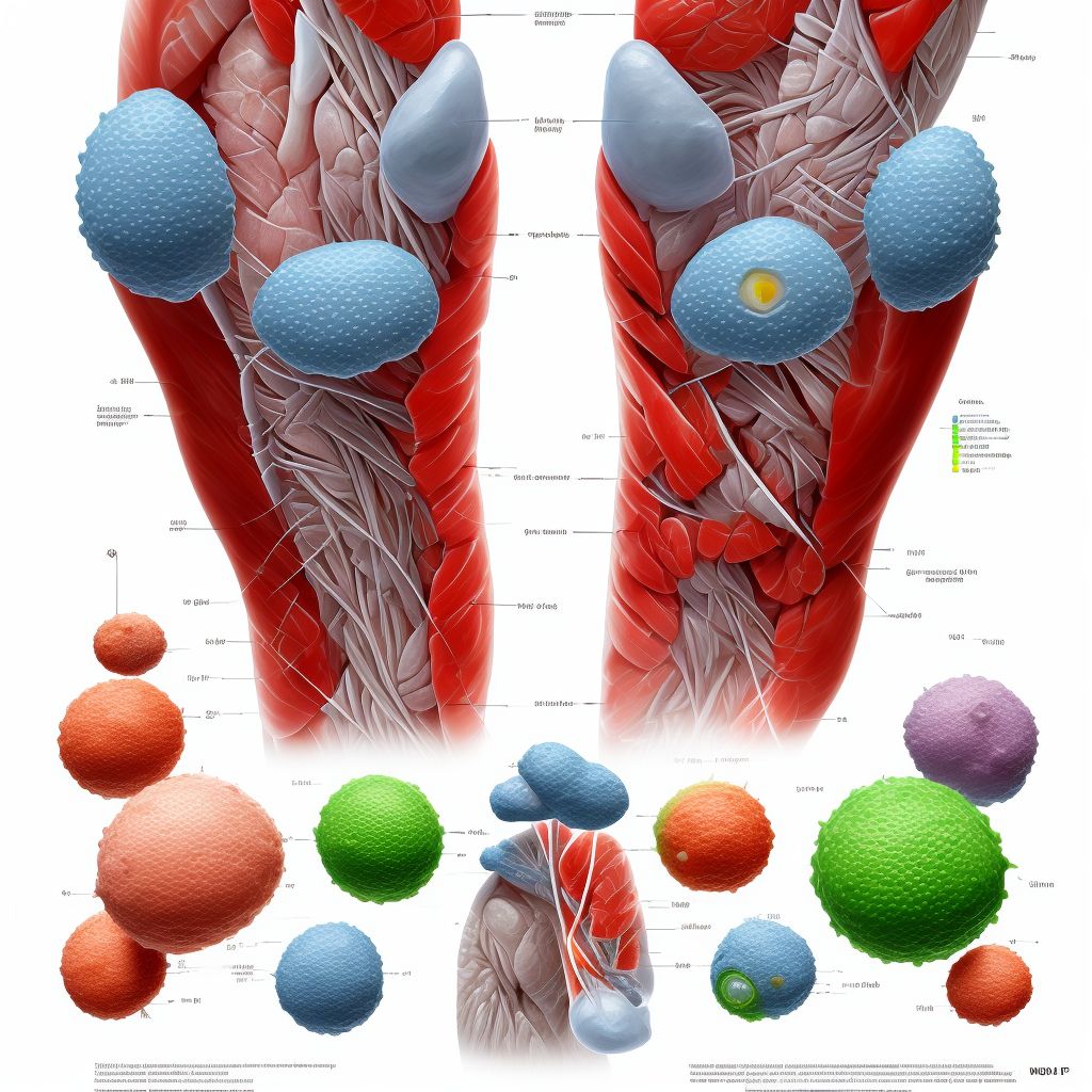 Strain of muscle and tendon of long extensor muscle of toe at ankle and foot level, unspecified foot digital illustration