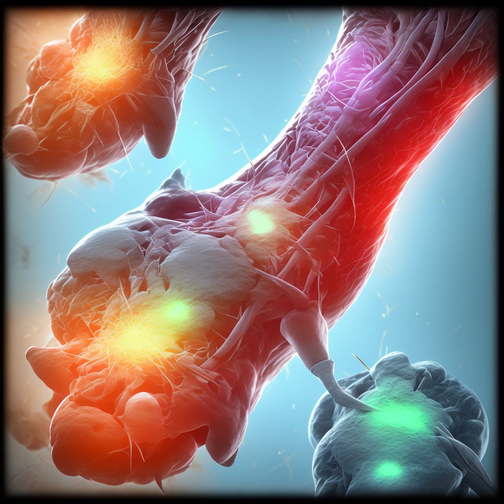 Laceration of intrinsic muscle and tendon at ankle and foot level, unspecified foot digital illustration