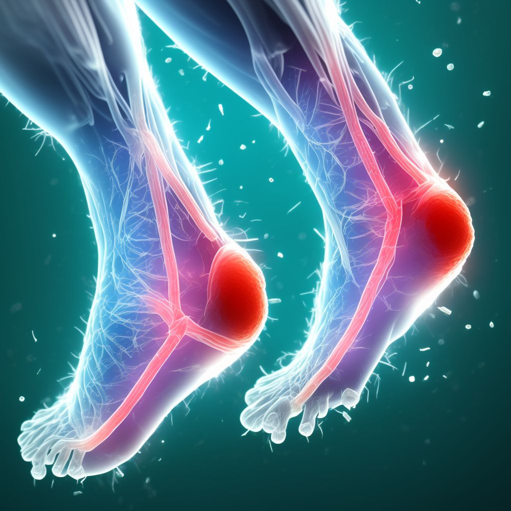 Unspecified injury of unspecified muscle and tendon at ankle and foot level, unspecified foot digital illustration