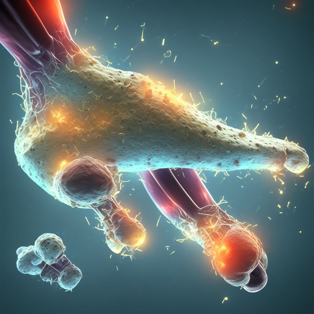 Physeal fracture of calcaneus digital illustration