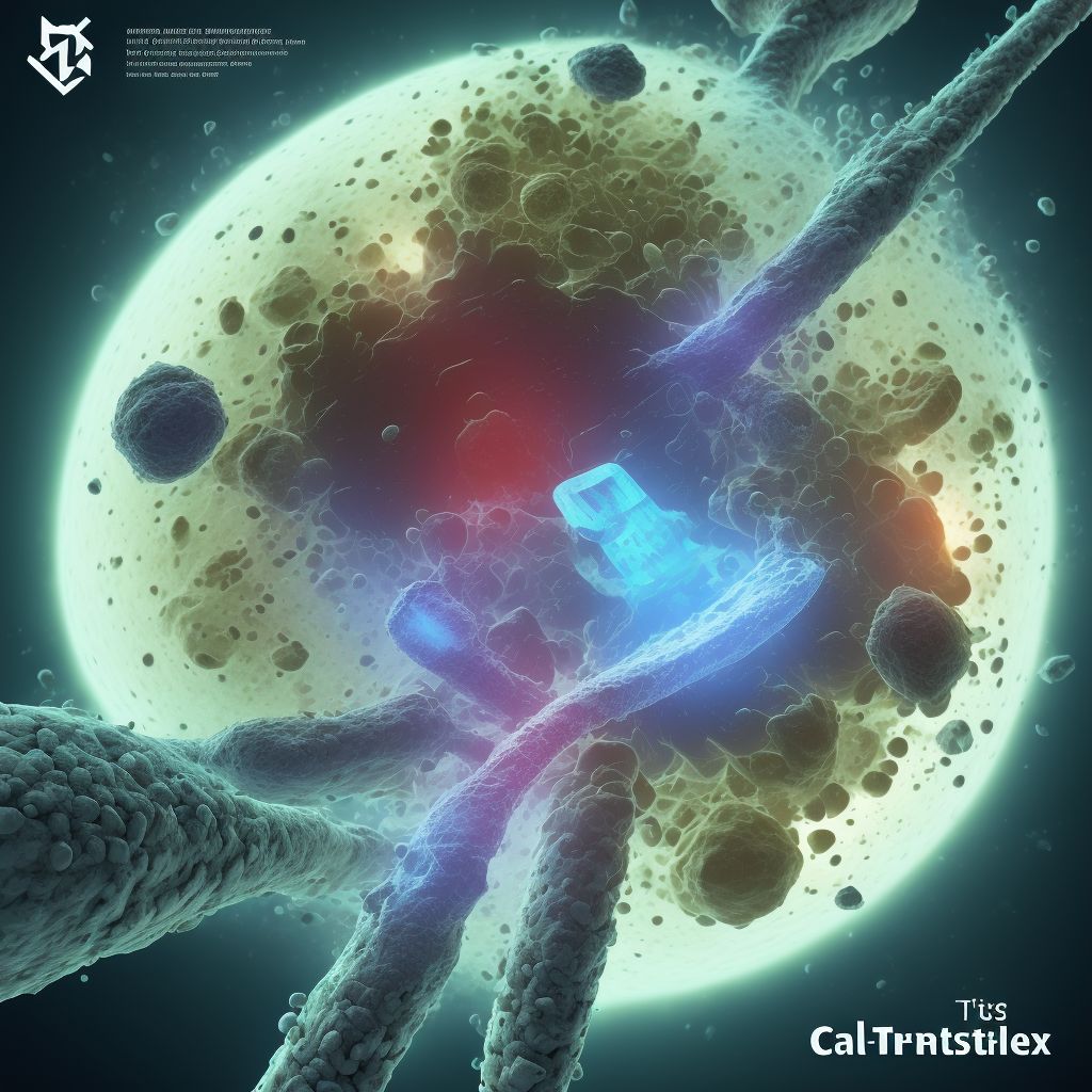 Salter-Harris Type I physeal fracture of calcaneus digital illustration