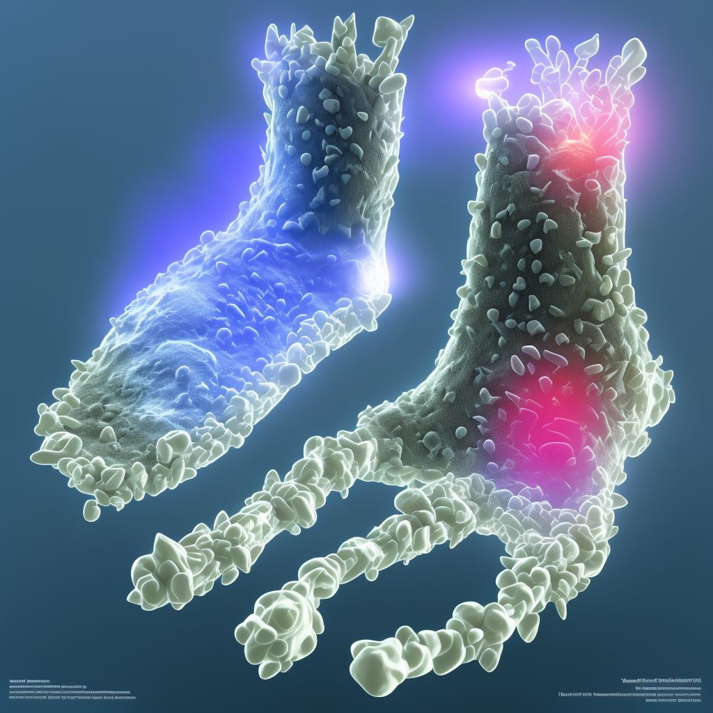 Salter-Harris Type III physeal fracture of calcaneus digital illustration