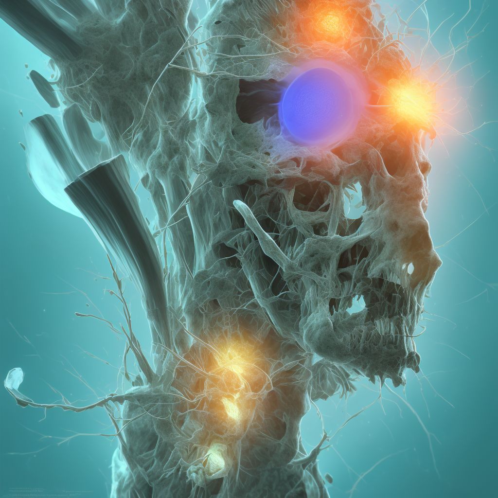 Salter-Harris Type IV physeal fracture of left calcaneus digital illustration